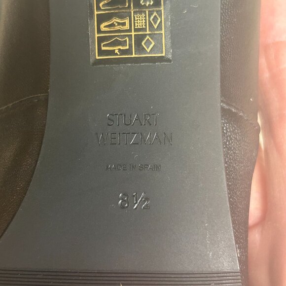 Like New Stuart Weitzman OTK Black Stretch Leather Genna 60 Boots 8.5 $895 - Picture 5 of 10